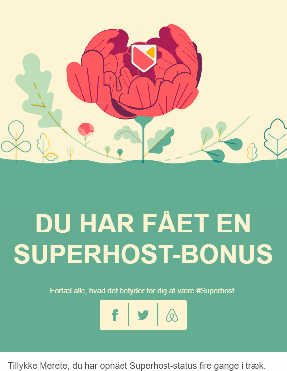 Superhost på Airbnb siden April 2019